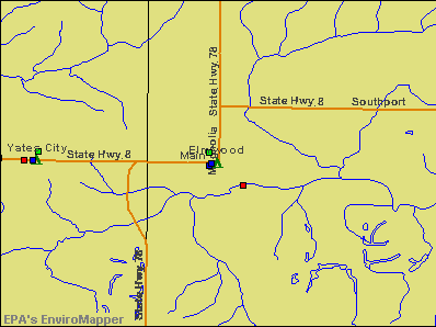 Elmwood, Illinois environmental map by EPA