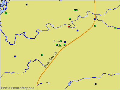 Elwood, Illinois environmental map by EPA