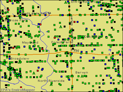 Forest Park, Illinois environmental map by EPA