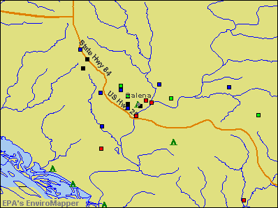 Galena, Illinois environmental map by EPA