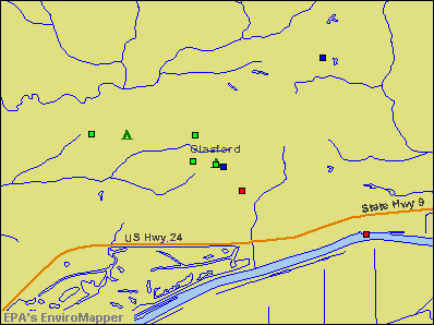 Glasford, Illinois environmental map by EPA