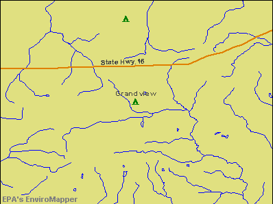 Grandview, Illinois environmental map by EPA