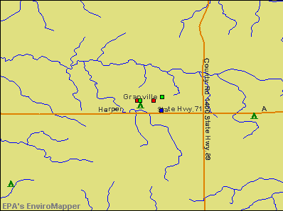 Granville, Illinois environmental map by EPA