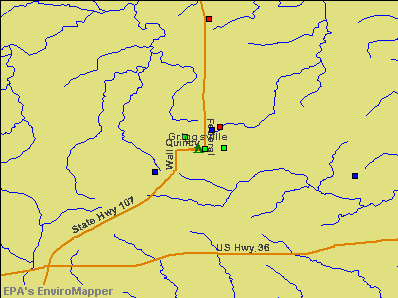 Griggsville, Illinois environmental map by EPA
