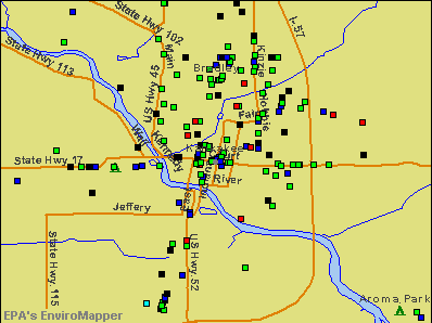 Kankakee, Illinois environmental map by EPA