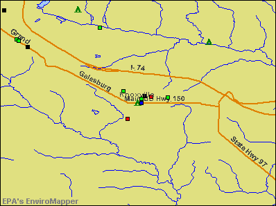 Knoxville, Illinois environmental map by EPA