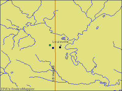 Louisville, Illinois environmental map by EPA