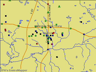 Marion, Illinois environmental map by EPA
