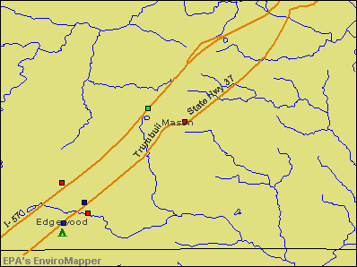 Mason, Illinois environmental map by EPA