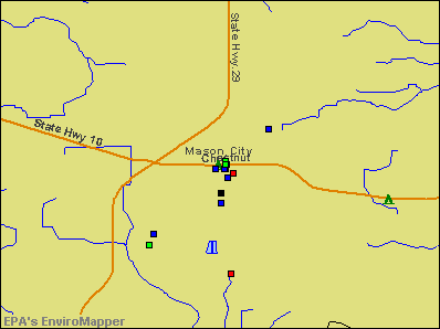Mason City, Illinois environmental map by EPA