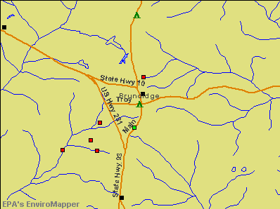 Brundidge, Alabama environmental map by EPA