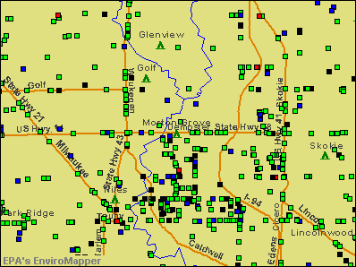 Morton Grove, Illinois environmental map by EPA