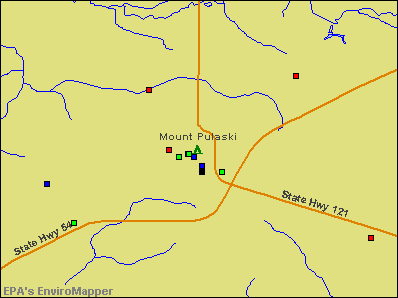 Mount Pulaski, Illinois environmental map by EPA
