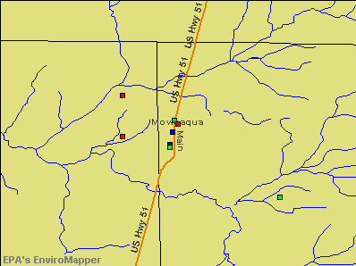 Moweaqua, Illinois environmental map by EPA