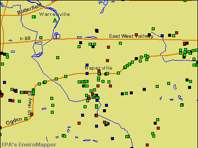 Naperville, Illinois environmental map by EPA