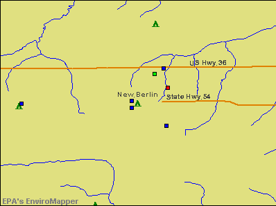 New Berlin, Illinois environmental map by EPA