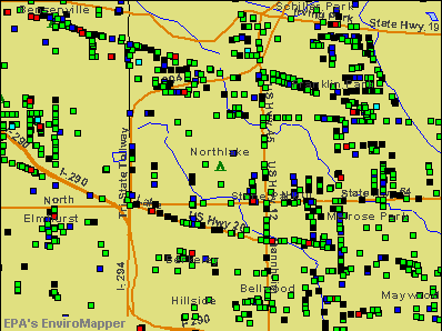 Northlake, Illinois environmental map by EPA