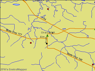 Okawville, Illinois environmental map by EPA