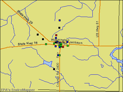 Pana, Illinois environmental map by EPA
