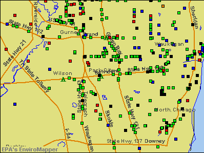 Park City, Illinois environmental map by EPA