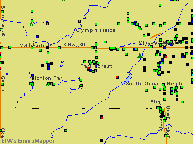 Park Forest, Illinois environmental map by EPA