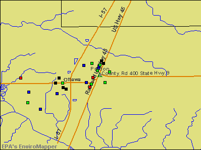 Paxton, Illinois environmental map by EPA