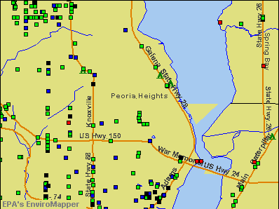 Peoria Heights, Illinois environmental map by EPA