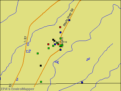 Peotone, Illinois environmental map by EPA