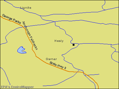 Healy, Alaska environmental map by EPA
