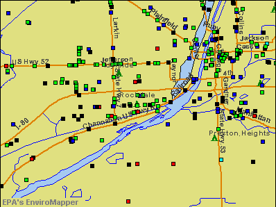 Rockdale, Illinois environmental map by EPA
