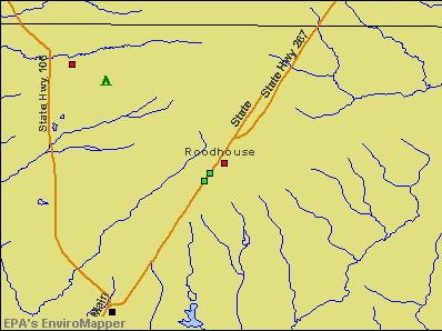 Roodhouse, Illinois environmental map by EPA