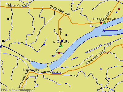 Rosiclare, Illinois environmental map by EPA