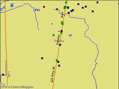 Savoy, Illinois environmental map by EPA