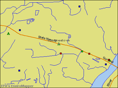 Shawneetown, Illinois environmental map by EPA