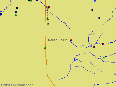 South Pekin, Illinois environmental map by EPA