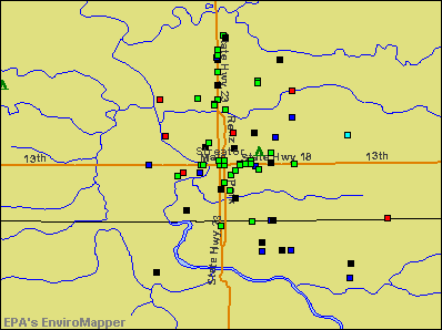 Streator, Illinois environmental map by EPA