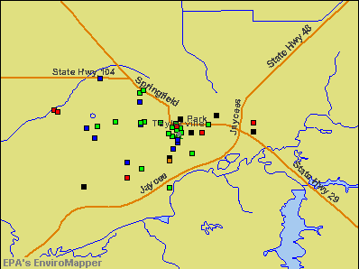Taylorville, Illinois environmental map by EPA