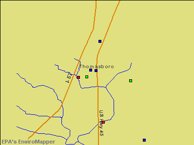 Thomasboro, Illinois environmental map by EPA