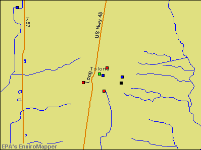 Tolono, Illinois environmental map by EPA