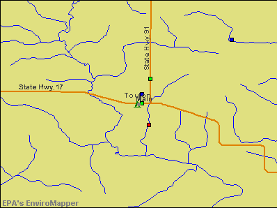 Toulon, Illinois environmental map by EPA