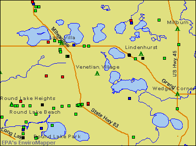 Venetian Village, Illinois environmental map by EPA