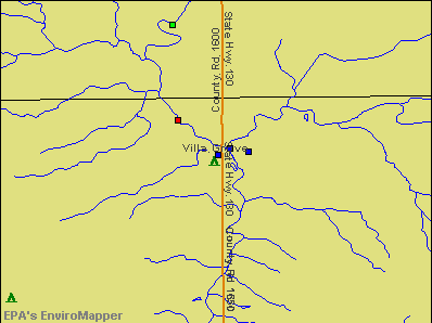 Villa Grove, Illinois environmental map by EPA