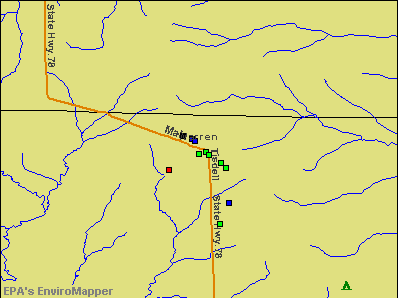 Warren, Illinois environmental map by EPA