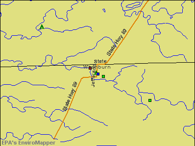 Washburn, Illinois environmental map by EPA