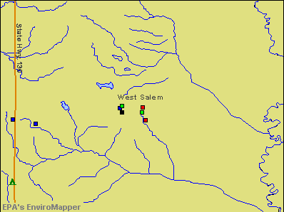 West Salem, Illinois environmental map by EPA