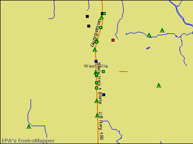 Westville, Illinois environmental map by EPA