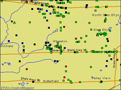 Wheaton, Illinois environmental map by EPA