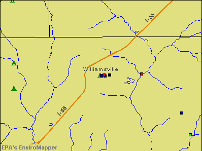 Williamsville, Illinois environmental map by EPA