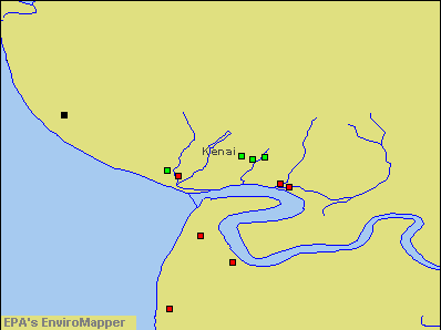 Kenai, Alaska environmental map by EPA