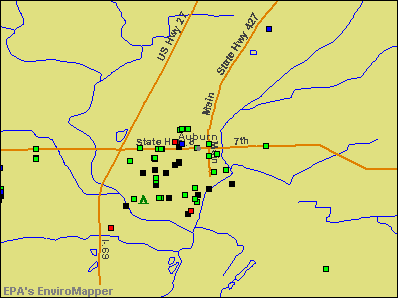Auburn, Indiana environmental map by EPA